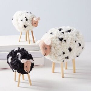 West Elm Felt Sheep Objects - Set of 3